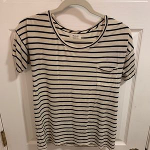 White and Black Striped Shirt